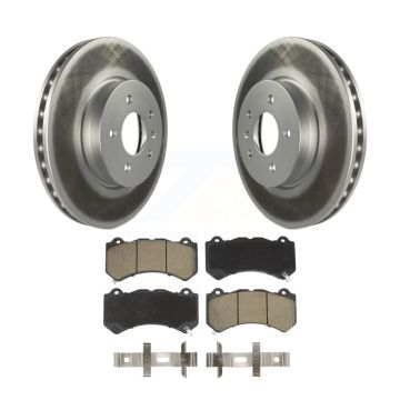 Front Coated Disc Brake Rotors And Ceramic Pads Kit For Cadillac ATS V KGC-100262