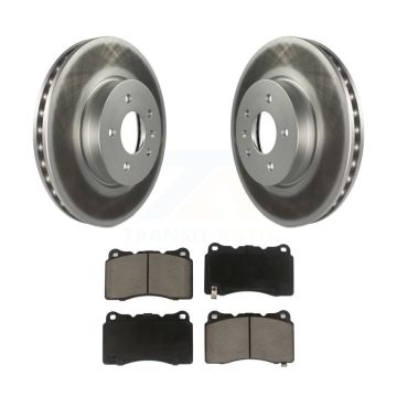 Front Coated Disc Brake Rotors And Ceramic Pads Kit For Cadillac ATS KGC-100263