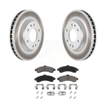 Front Coated Brake Rotor & Ceramic Pad Kit For GMC Envoy Chevrolet Trailblazer Oldsmobile KGC-100266