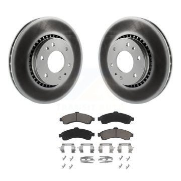 Front Coat Brake Rotor Ceramic Pad Kit For Chevrolet GMC Trailblazer Envoy XL EXT SSR XUV KGC-100267