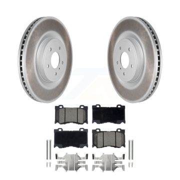 Front Coated Brake Rotors Ceramic Pad Kit For INFINITI Q50 G37 Nissan 370Z Q60 M37 FX50 Z KGC-100270