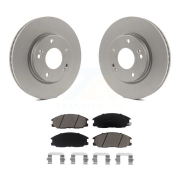 Front Coated Disc Brake Rotors And Ceramic Pads Kit For Hyundai Santa Fe KGC-100275