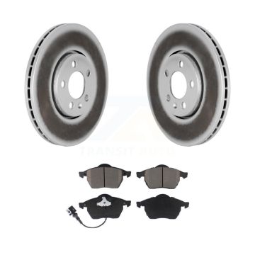 Front Coated Disc Brake Rotors And Ceramic Pads Kit For Volkswagen Jetta Golf Beetle KGC-100288