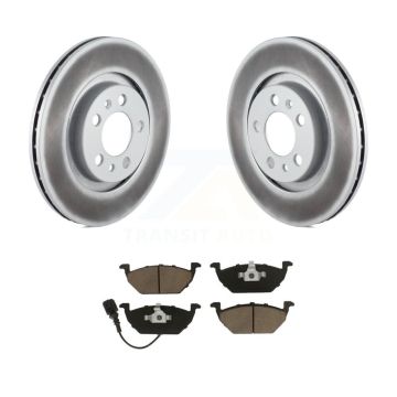 Front Coated Disc Brake Rotors And Ceramic Pads Kit For Volkswagen Jetta Golf Beetle City KGC-100289