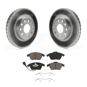 Front Coated Brake Rotor Ceramic Pad Kit For Volkswagen Jetta Golf Beetle Rabbit Audi Eos KGC-100290