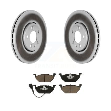 Front Coated Disc Brake Rotors And Ceramic Pads Kit For 2000-2001 Volkswagen Golf 2.0L KGC-100291