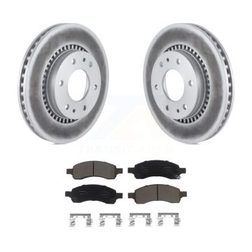 Front Coat Brake Rotors Ceramic Pad Kit For Chevrolet Trailblazer GMC Envoy Buick Rainier KGC-100297