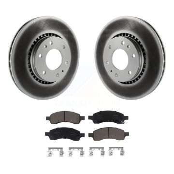 Front Coated Brake Rotor Ceramic Pad Kit For Chevrolet Trailblazer GMC Envoy XL EXT Buick KGC-100298