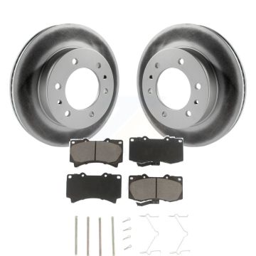 Front Coated Disc Brake Rotors And Ceramic Pads Kit For Hummer H3 H3T KGC-100299