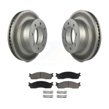Front Coated Disc Brake Rotors And Ceramic Pads Kit For Dodge Ram 1500 3500 2500 KGC-100301