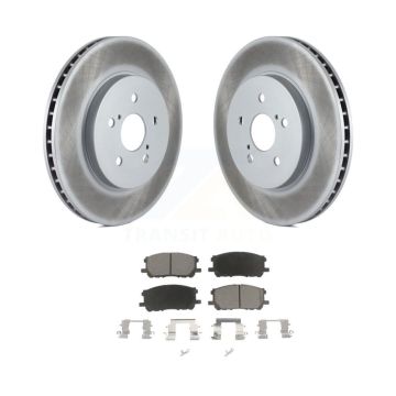 Front Coated Brake Rotor & Ceramic Pad Kit For Lexus RX350 RX330 Toyota Highlander RX400h KGC-100303