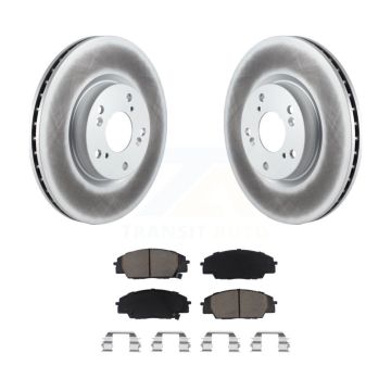 Front Coated Disc Brake Rotors And Ceramic Pads Kit For Honda Civic Acura CSX RSX KGC-100305