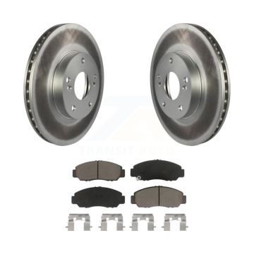 Front Coated Disc Brake Rotors And Ceramic Pads Kit For Honda Civic Accord Acura CSX KGC-100306