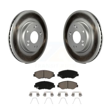 Front Coated Disc Brake Rotors And Ceramic Pads Kit For 2013 Acura ILX 2.0L KGC-100313