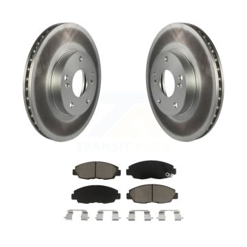 Front Coated Disc Brake Rotors And Ceramic Pads Kit For 2011 Honda Civic GX KGC-100316