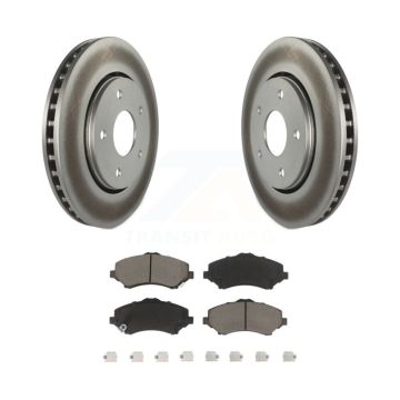 Front Coated Brake Rotors Ceramic Pad Kit For Dodge Grand Caravan Journey Chrysler Town & KGC-100322