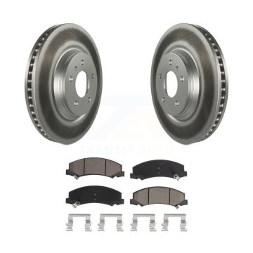 Front Coated Brake Rotors Ceramic Pad Kit For Buick Lucerne Chevrolet Impala LaCrosse DTS KGC-100325