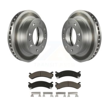 Front Coat Brake Rotors Ceramic Pad Kit For GMC Chevrolet Sierra 2500 HD Silverado Savana KGC-100328