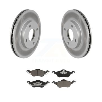 Front Coated Disc Brake Rotors And Ceramic Pads Kit For Ford Focus KGC-100329