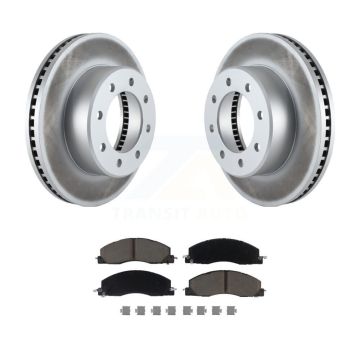 Front Coated Disc Brake Rotors And Ceramic Pads Kit For Ram 3500 2500 1500 Dodge KGC-100331