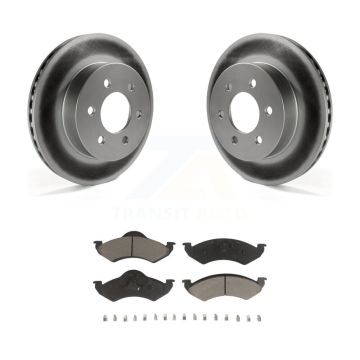 Front Coated Disc Brake Rotors And Ceramic Pads Kit For 2000-2002 Dodge Dakota Durango KGC-100332