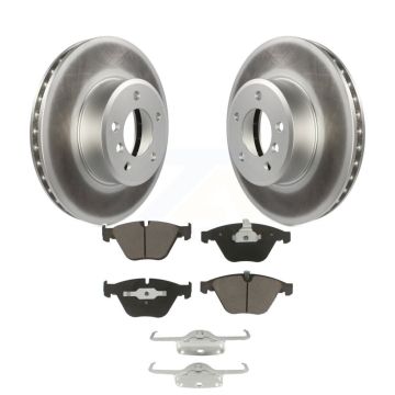 Front Coated Brake Rotor & Ceramic Pad Kit For BMW 530i 530xi 528i xDrive 525i 535i 535xi KGC-100335