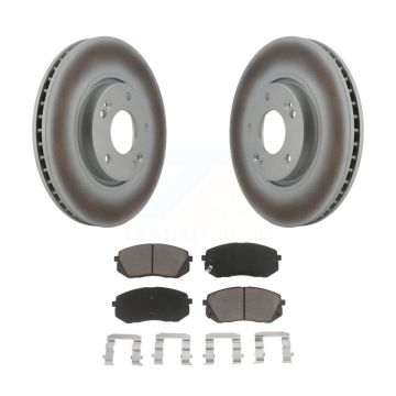 Front Coated Disc Brake Rotor And Ceramic Pad Kit For Hyundai Tucson Kia Sportage Soul EV KGC-100337