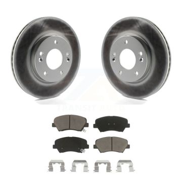 Front Coated Brake Rotor Ceramic Pad Kit For Hyundai Elantra GT Kia Forte Veloster Forte5 KGC-100340