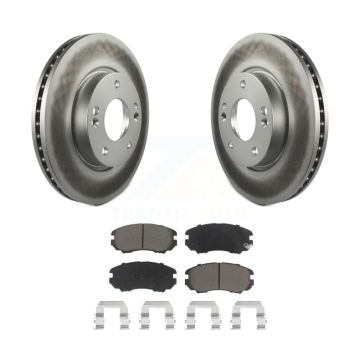 Front Coat Brake Rotor Ceramic Pad Kit For Hyundai Kia Sonata Tucson Soul Sportage Optima KGC-100344