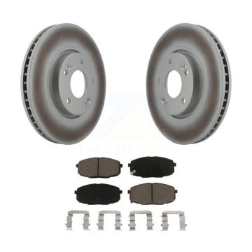 Front Coated Disc Brake Rotors And Ceramic Pads Kit For Kia Forte Koup Forte5 KGC-100349