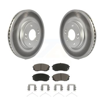 Front Coated Brake Rotor Ceramic Pad Kit For Hyundai Sonata Kona Electric Kia Optima Niro KGC-100354