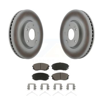 Front Coated Disc Brake Rotors And Ceramic Pads Kit For Hyundai Sonata KGC-100358