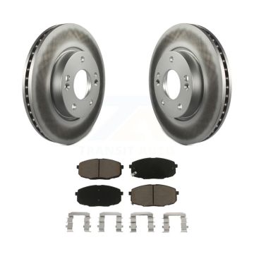 Front Coated Disc Brake Rotors And Ceramic Pads Kit For Hyundai Elantra KGC-100364
