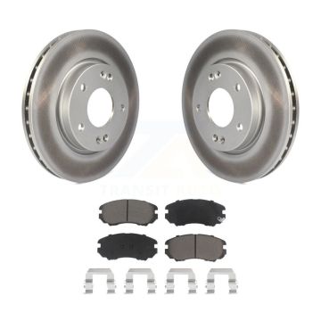Front Coated Disc Brake Rotors And Ceramic Pads Kit For Hyundai Elantra KGC-100365