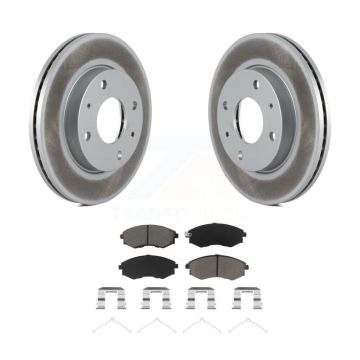 Front Coated Brake Rotor & Ceramic Pad Kit For Hyundai Elantra Sonata Kia Optima Magentis KGC-100370