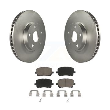 Front Coated Brake Rotor Ceramic Pad Kit For 2003-2008 Toyota Corolla Matrix Pontiac Vibe KGC-100371