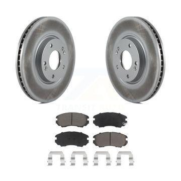 Front Coated Disc Brake Rotors And Ceramic Pads Kit For Hyundai Azera Kia Amanti KGC-100373