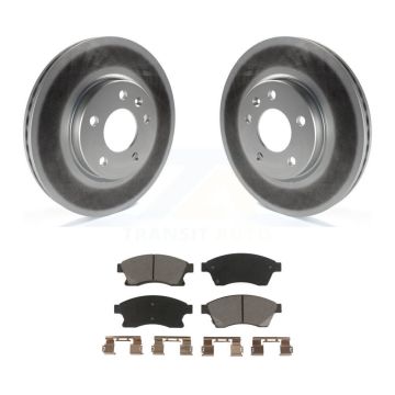 Front Coated Disc Brake Rotors And Ceramic Pads Kit For 2012-2013 Buick Verano KGC-100376