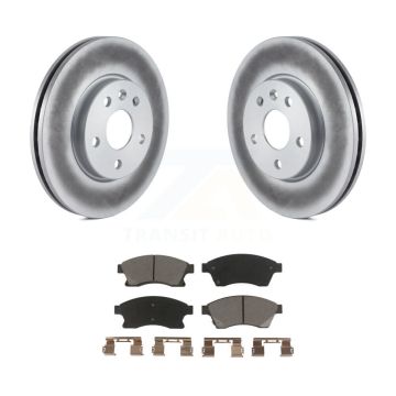 Front Coated Disc Brake Rotors And Ceramic Pads Kit For Chevrolet Cruze Sonic Limited KGC-100377