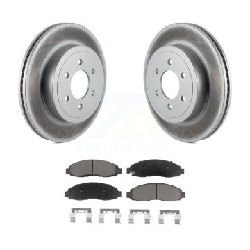 Front Coated Disc Brake Rotors And Ceramic Pads Kit For 2003-2004 Dodge Dakota KGC-100378