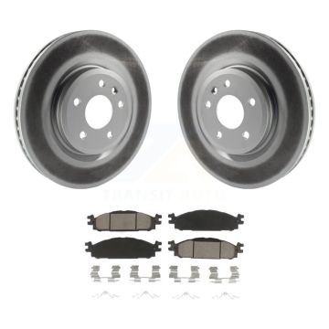 Front Coat Disc Brake Rotor Ceramic Pad Kit For Ford Explorer Flex Taurus Lincoln MKT MKS KGC-100379