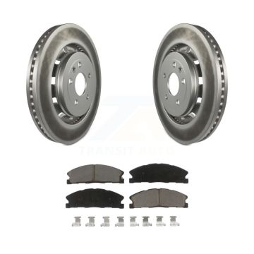 Front Coated Brake Rotor Ceramic Pad Kit For Ford Explorer Flex Taurus Police Interceptor KGC-100380