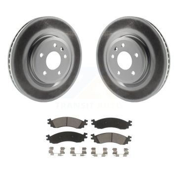 Front Coated Disc Brake Rotors And Ceramic Pads Kit For 2010-2012 Ford Taurus SHO KGC-100381