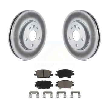 Front Coated Disc Brake Rotors And Ceramic Pads Kit For Chevrolet Cruze Bolt EV EUV Volt KGC-100384