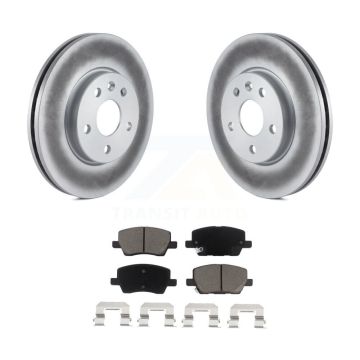 Front Coated Disc Brake Rotors And Ceramic Pads Kit For 2018-2020 Chevrolet Sonic KGC-100385