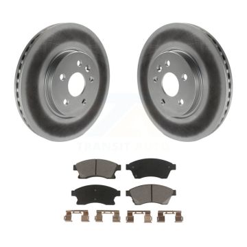 Front Coated Disc Brake Rotors And Ceramic Pads Kit For 2013-2014 Chevrolet Sonic RS KGC-100386