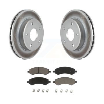 Front Coated Disc Brake Rotors And Ceramic Pad Kit For Dakota Dodge Ram Mitsubishi Raider KGC-100387