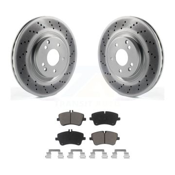 Front Coated Brake Rotor Ceramic Pad Kit For Mercedes-Benz SLK280 C320 With Sport Package KGC-100389