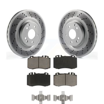Front Coated Disc Brake Rotors And Ceramic Pads Kit For Mercedes-Benz C230 SLK350 C320 KGC-100391