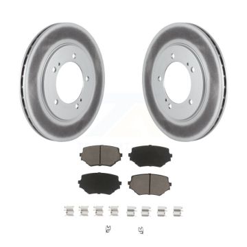 Front Coated Disc Brake Rotors And Ceramic Pads Kit For Suzuki Grand Vitara XL-7 KGC-100398